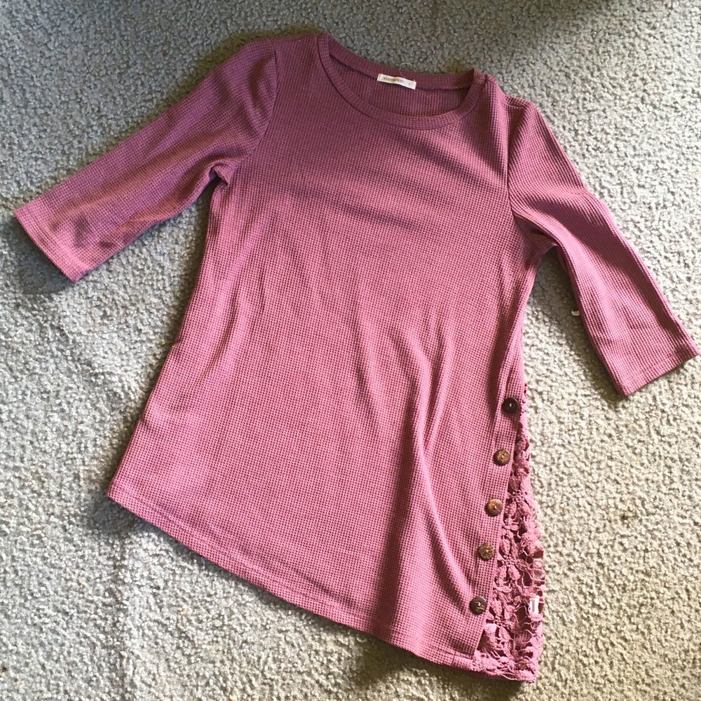 And the Why High Low Lace Shirt
